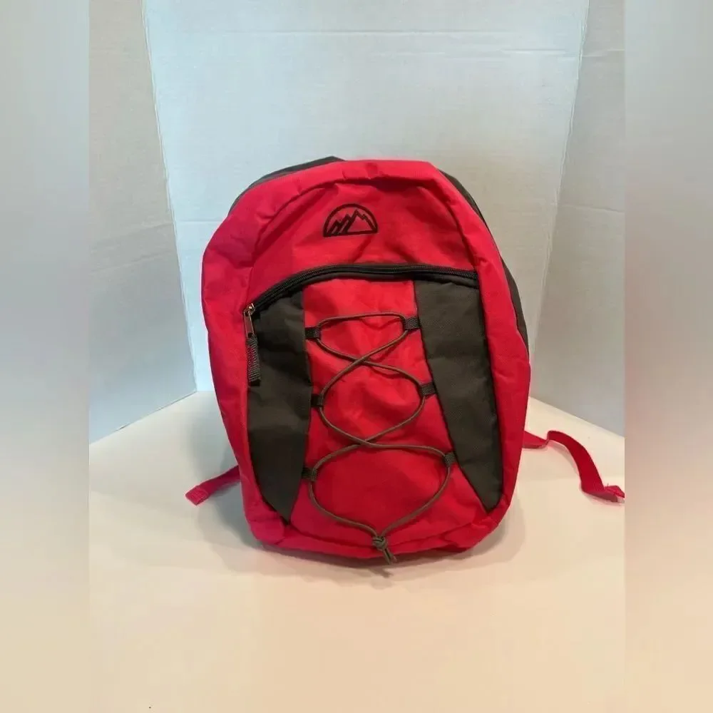Mountain Edge 17'' Bungee Front Pocket Backpack Red One Size